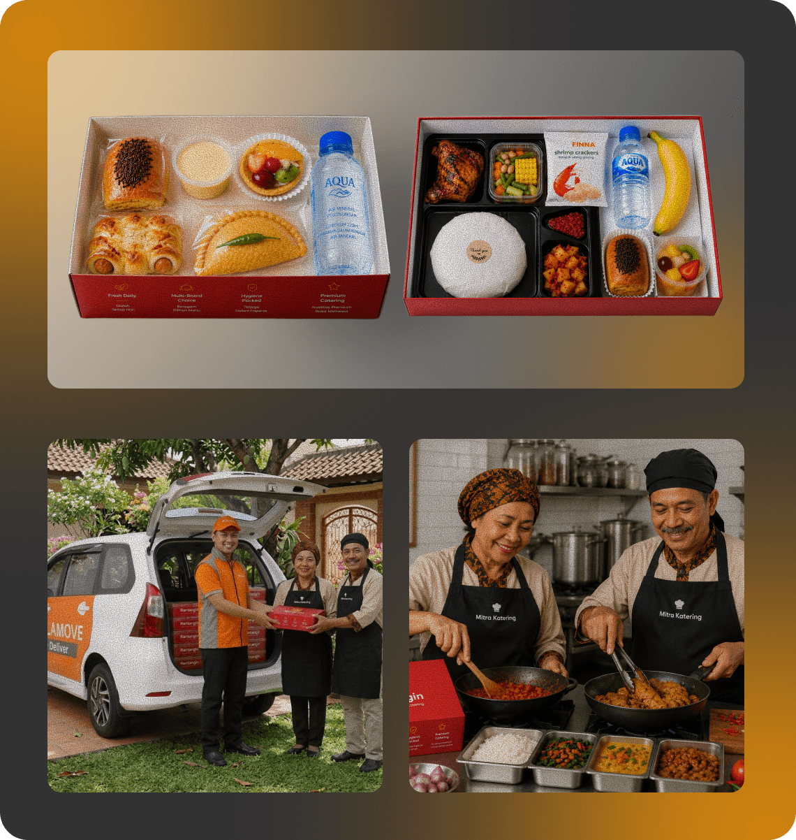 Sajian Menu Premium Rantangin